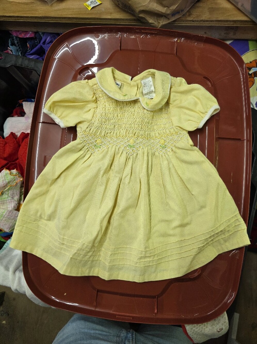 Sunny Smocked Girls' Formal Dress with Puff Sleeves